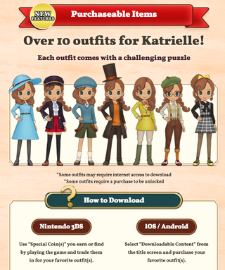 Photographic Exhibit: The game’s official website seems to suggest that the DLC outfits that are paid for in mobile are unlockable via “special coins” in the 3DS version. Strange, given that the 3DS version charges real money for some of them. Special coins indeed!